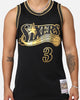Mitchell & Ness Philadelphia 76ers Allen Iverson '00-01 Swingman Jersey Black/Gold
