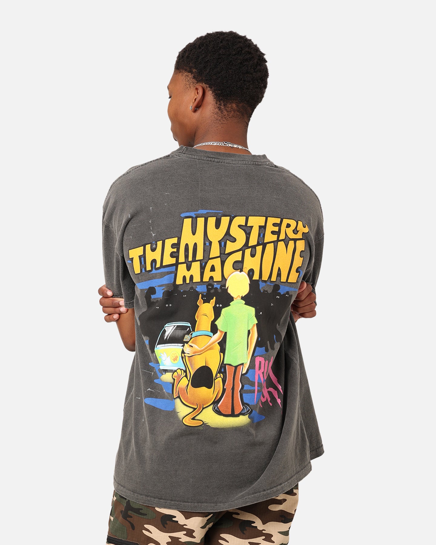 Goat Crew X Scooby-Doo Ruh Roh Heavyweight Vintage T-Shirt Black