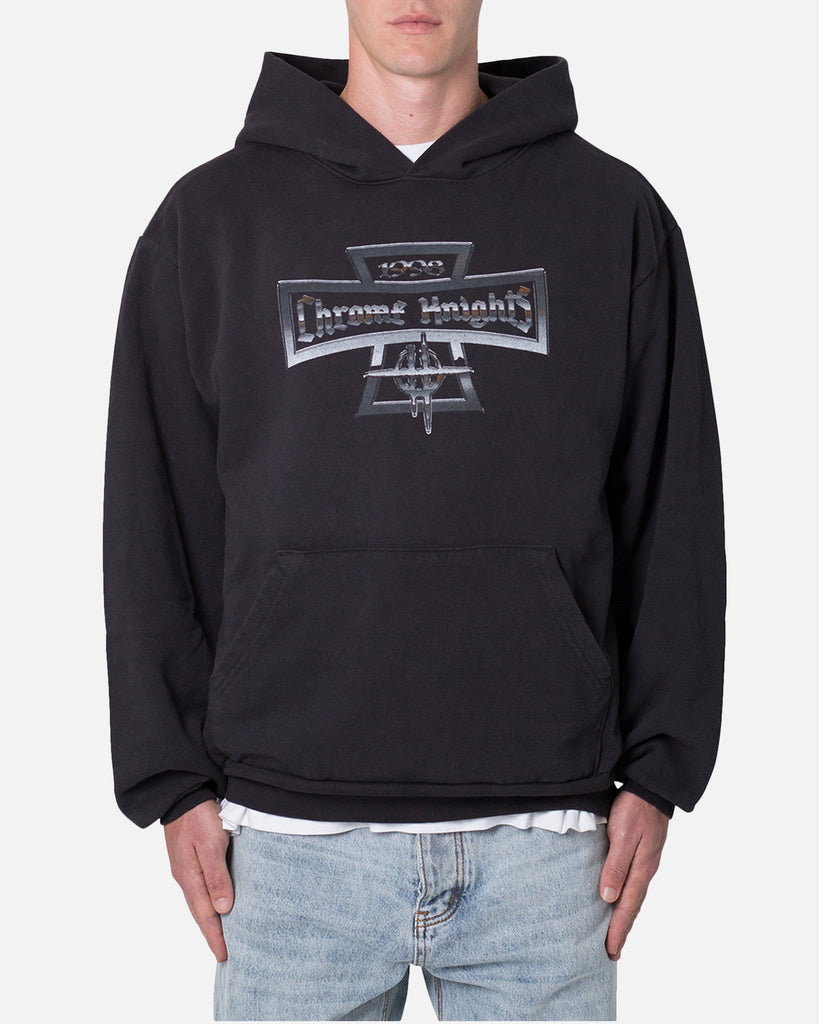 MNML Chrome Knights Hoodie Off Black | Culture Kings US