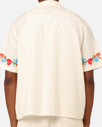 Loiter Oasis Embroidered Button Up Shirt Ecru