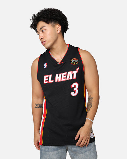 Mitchell & Ness Miami Heat Dwyane Wade '08-09 'Latin Nights Collection' Swingman Jersey Black