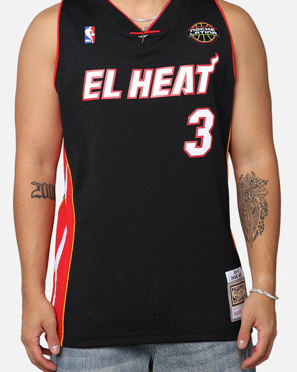 Mitchell & Ness Miami Heat Dwyane Wade '08-09 'Latin Nights Collection' Swingman Jersey Black