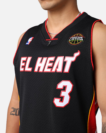 Mitchell & Ness Miami Heat Dwyane Wade '08-09 'Latin Nights Collection' Swingman Jersey Black