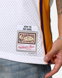 Mitchell & Ness Los Angeles Lakers Pau Gasol '08-09 'Latin Nights Collection' Swingman Jersey White