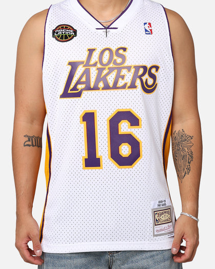 Mitchell & Ness Los Angeles Lakers Pau Gasol '08-09 'Latin Nights Collection' Swingman Jersey White