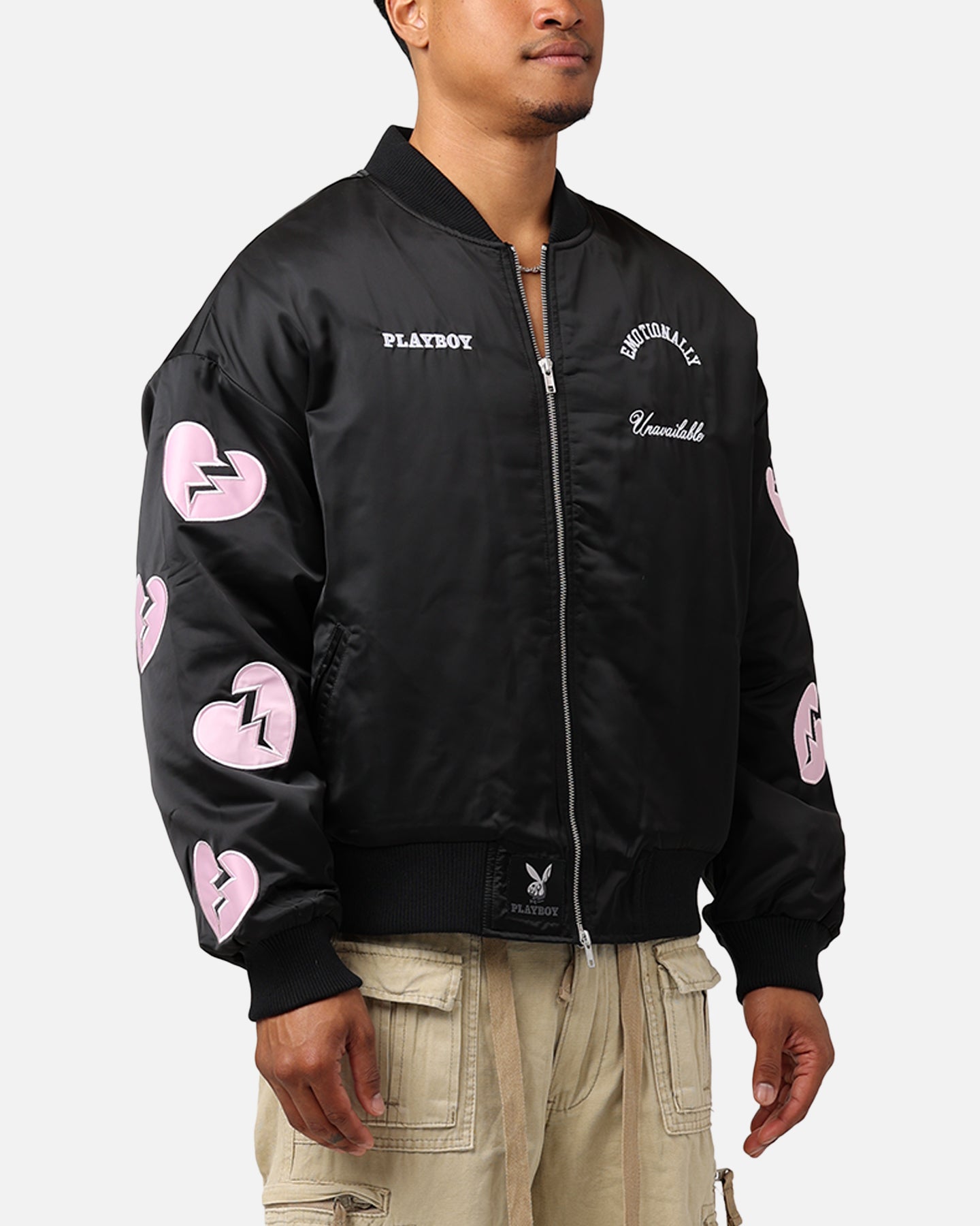 Playboy By Culture Kings Loverboy Bomber Jacket Black | Culture