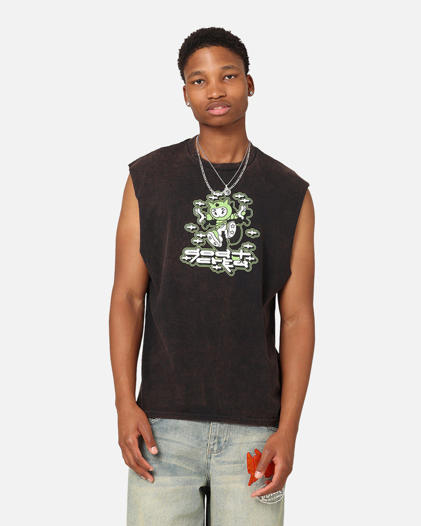 Goat Crew Y2K Ninja Vintage Muscle T-Shirt Black Wash | Culture
