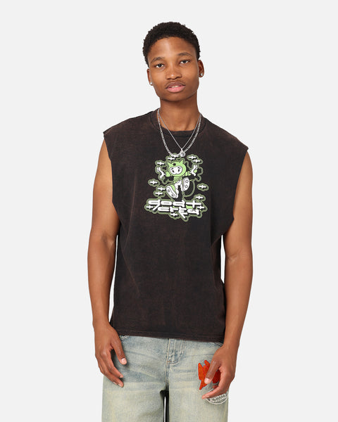 Goat Crew Y2K Ninja Vintage Muscle T-Shirt Black Wash | Culture