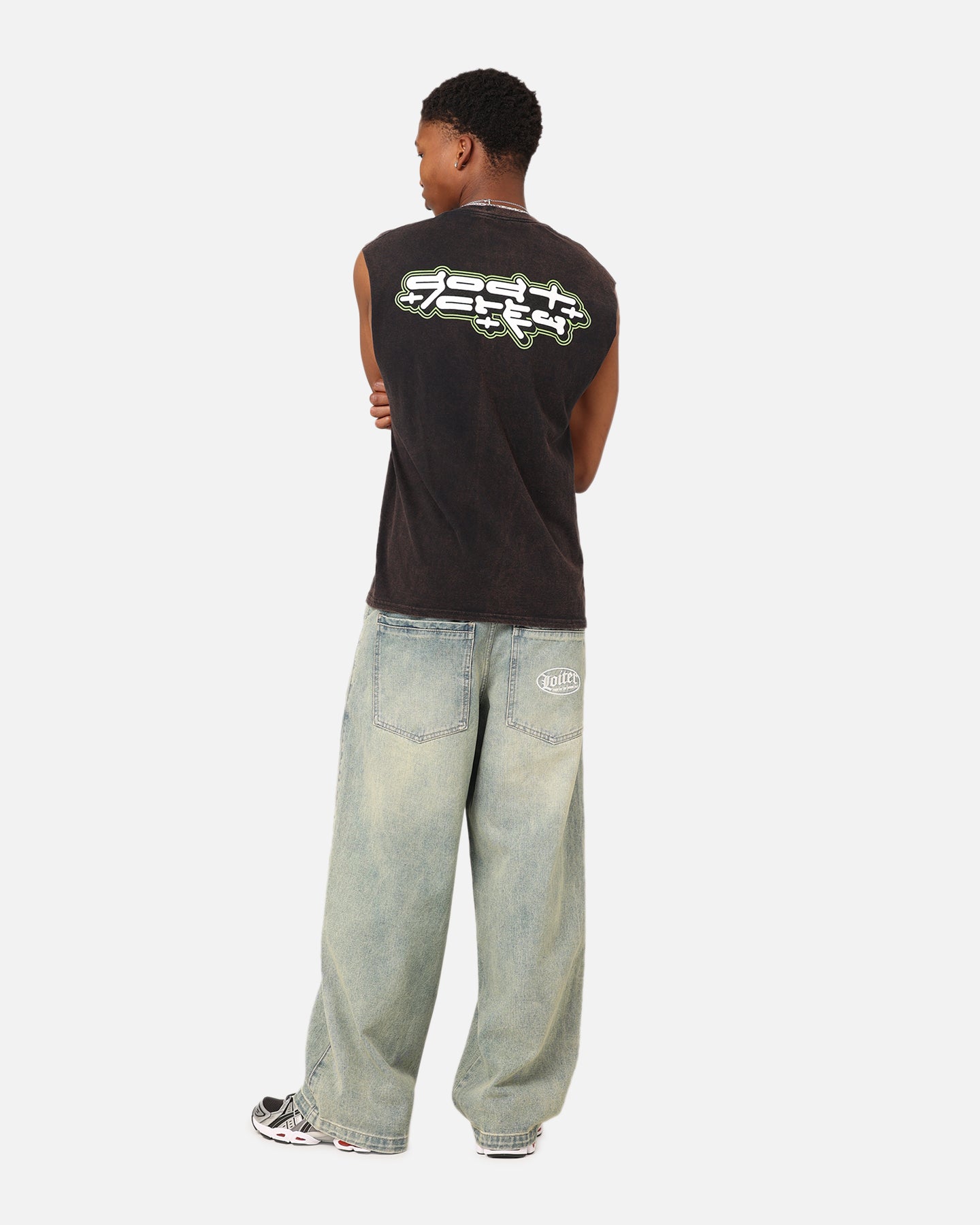 Goat Crew Y2K Ninja Vintage Muscle T-Shirt Black Wash | Culture