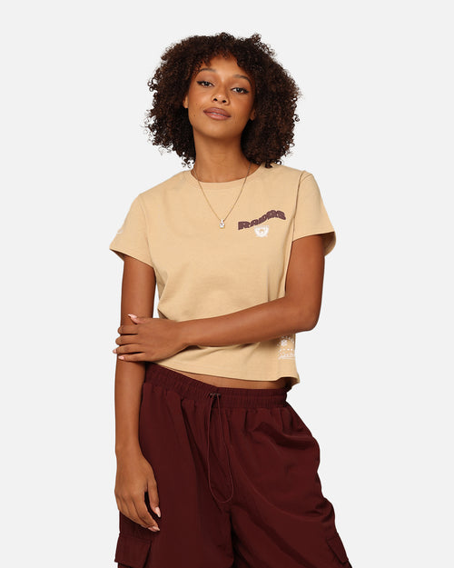 Mitchell & Ness Women's Los Angeles Raiders Wavey Text Shrunken Baby T-Shirt Warm Sand