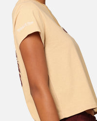 Mitchell & Ness Women's Los Angeles Raiders Wavey Text Shrunken Baby T-Shirt Warm Sand