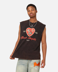Goat Crew Goat Angels Vintage Muscle T-Shirt Black Wash