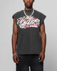 Loiter Motor Oversized Muscle T-Shirt Charcoal