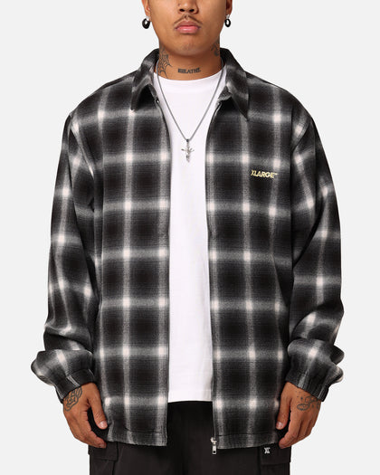 X-Large Source Lined Zip Check Jacket Black