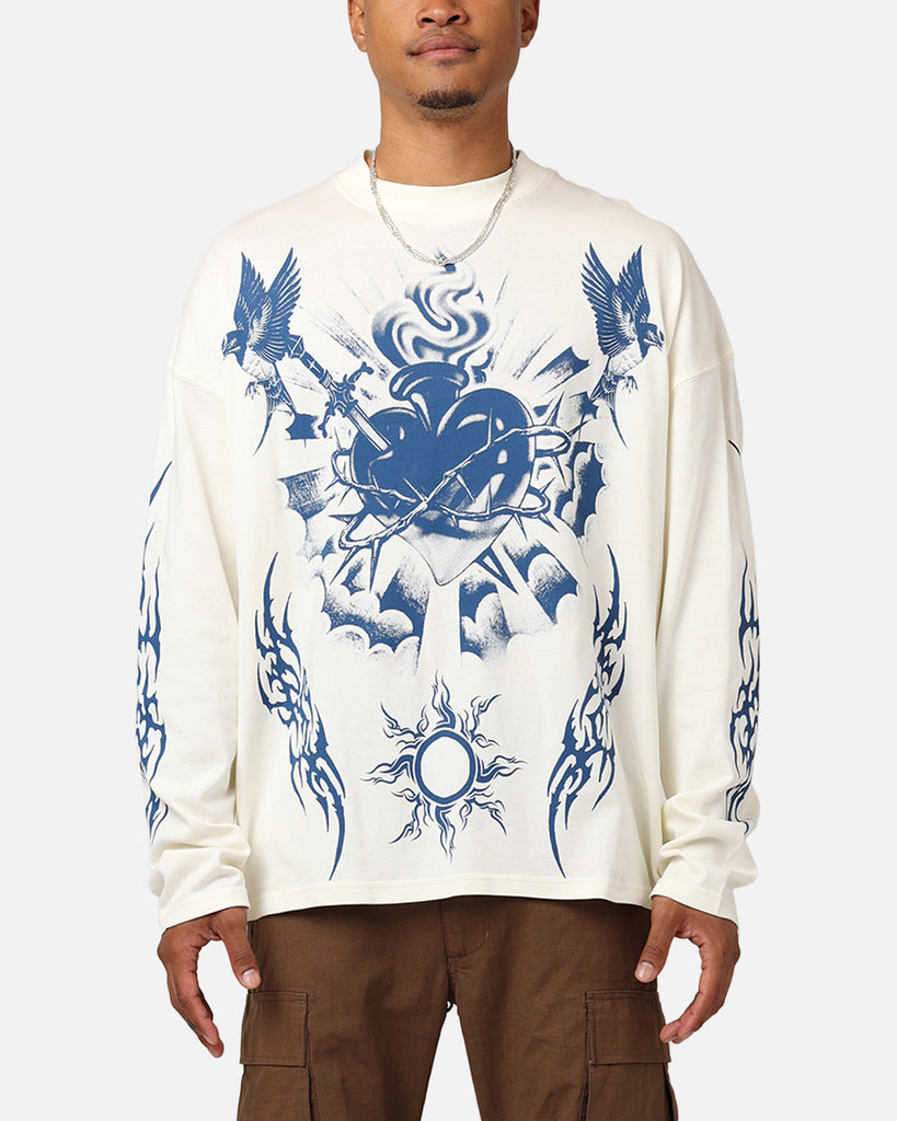 Loiter Hearts Ablaze Long Sleeve T-Shirt Off White | Culture Kings US