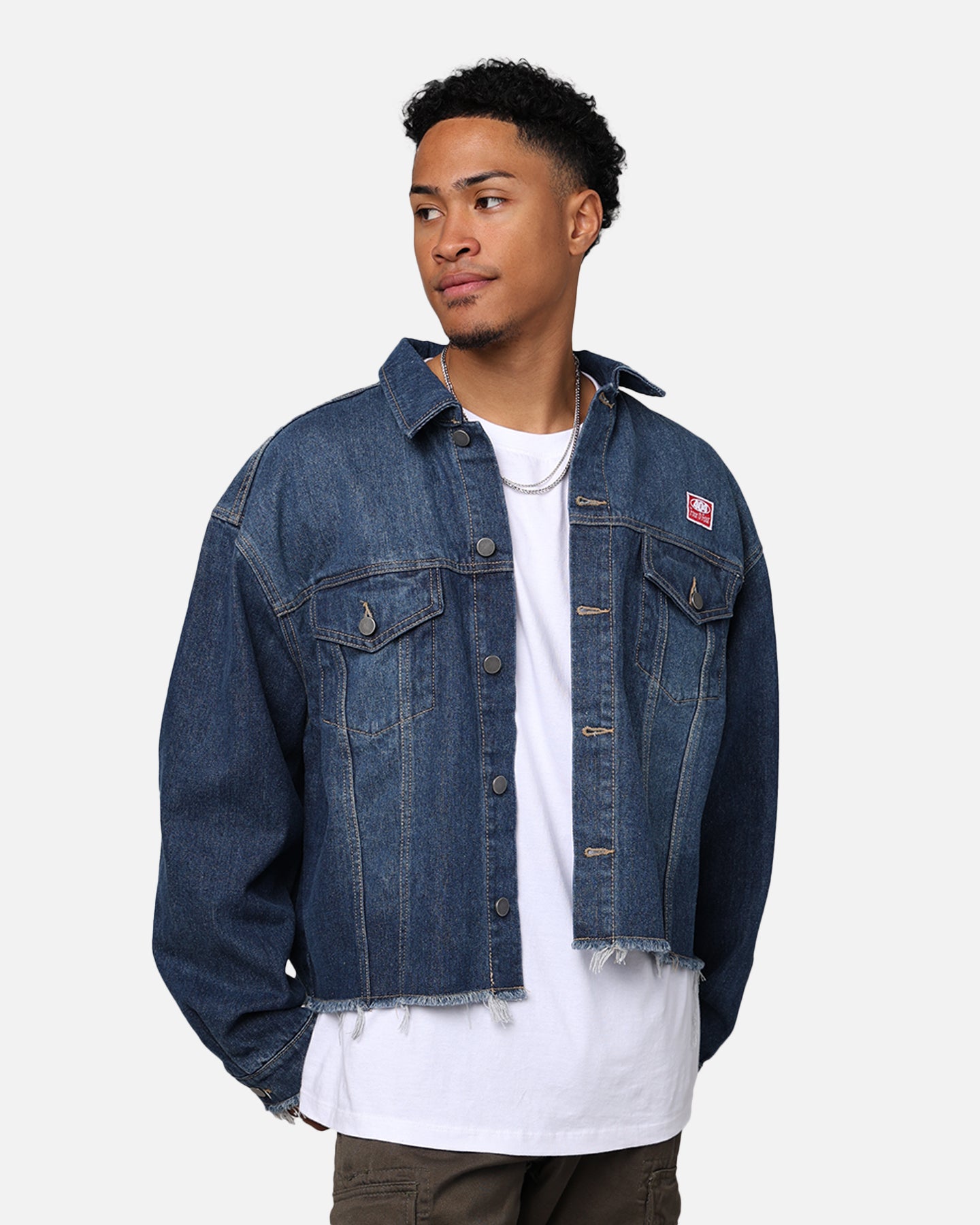 404 Cropped Denim Jacket Indigo | Culture Kings US
