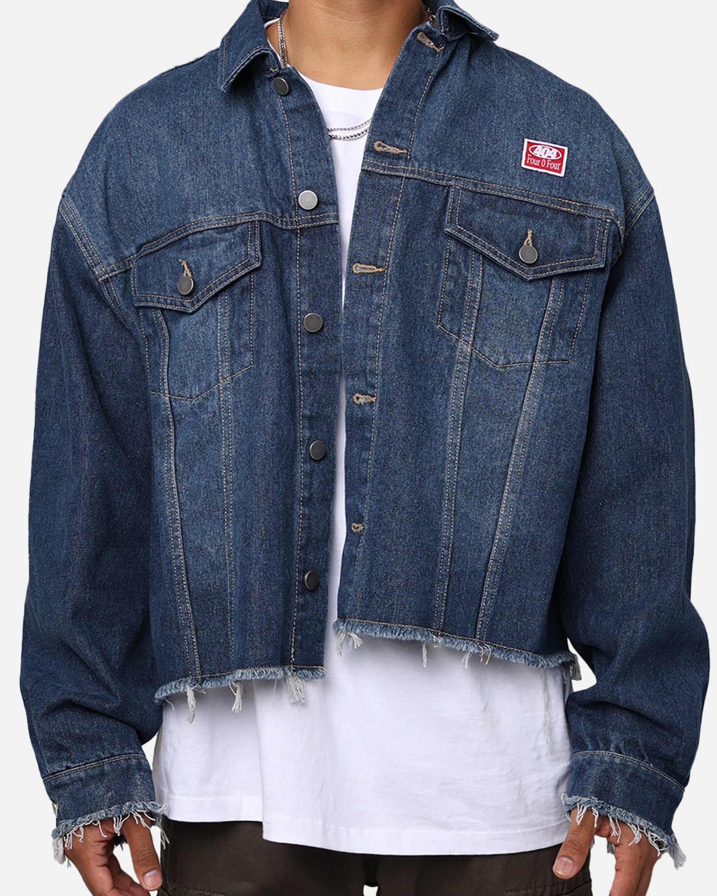 404 Cropped Denim Jacket Indigo | Culture Kings US