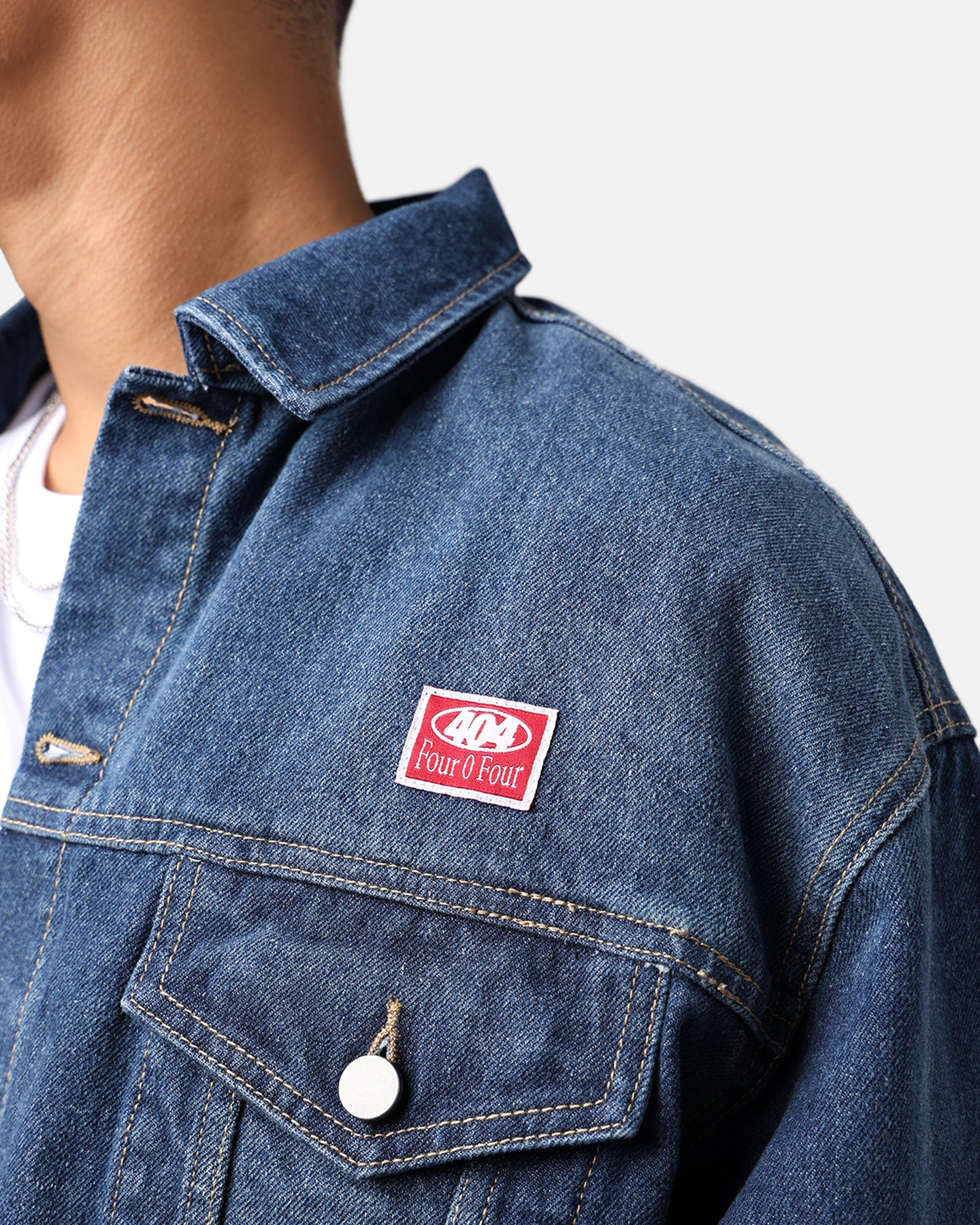 404 Cropped Denim Jacket Indigo | Culture Kings US
