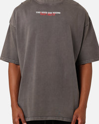 Saint Morta Good Die Young T-Shirt Washed Charcoal