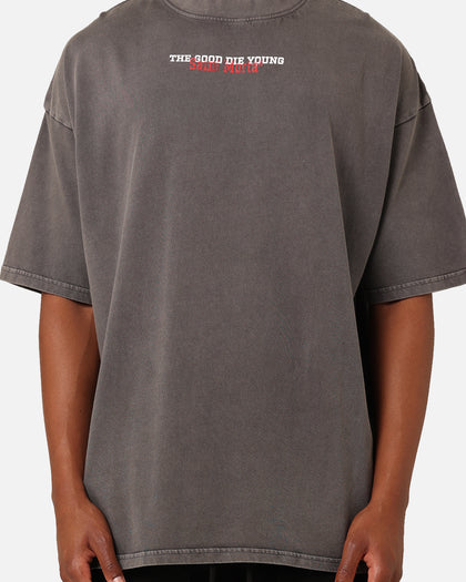Saint Morta Good Die Young T-Shirt Washed Charcoal
