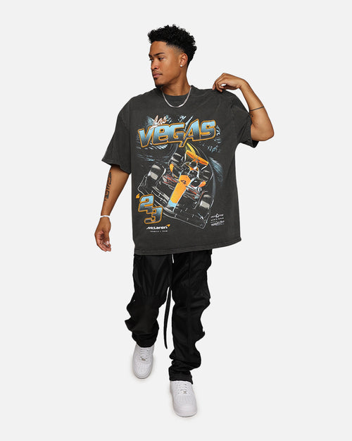 Mitchell & Ness X McLaren X Culture Kings Las Vegas Collection Lando Norris Vintage T-Shirt Black Wash