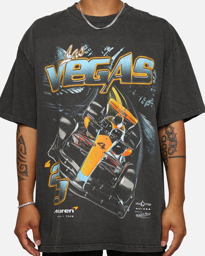 Mitchell & Ness X McLaren X Culture Kings Las Vegas Collection Lando Norris Vintage T-Shirt Black Wash