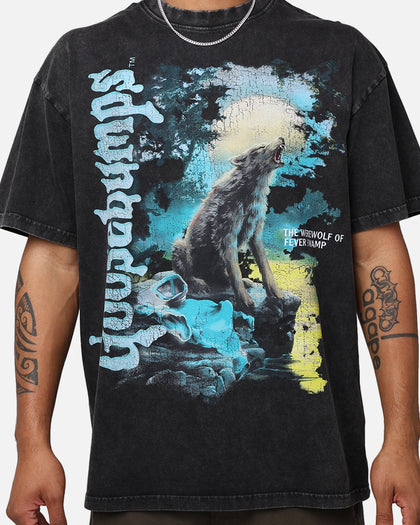 American Thrift X Goosebumps Fever Tree Vintage T-Shirt Black Wash