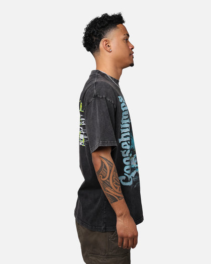 American Thrift X Goosebumps Fever Tree Vintage T-Shirt Black Wash
