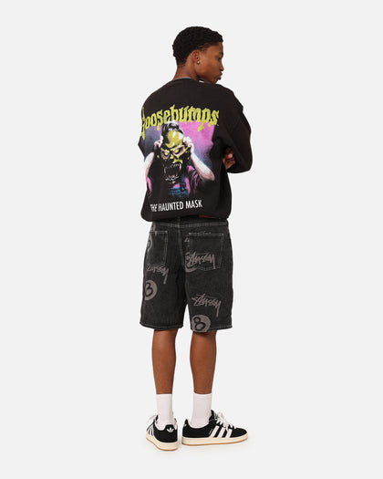 American Thrift X Goosebumps The Haunted Mask Crewneck Black Wash