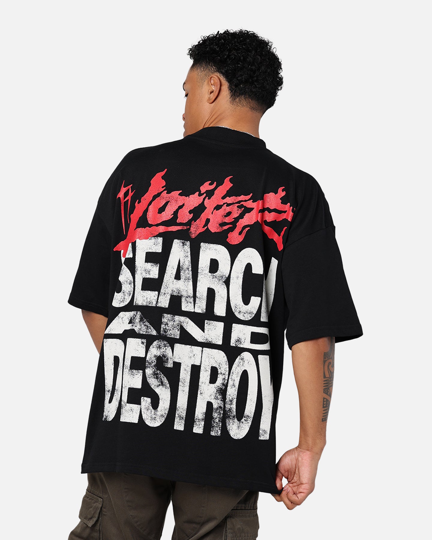Loiter Search And Destroy Oversized T-Shirt Black | Culture Kings US