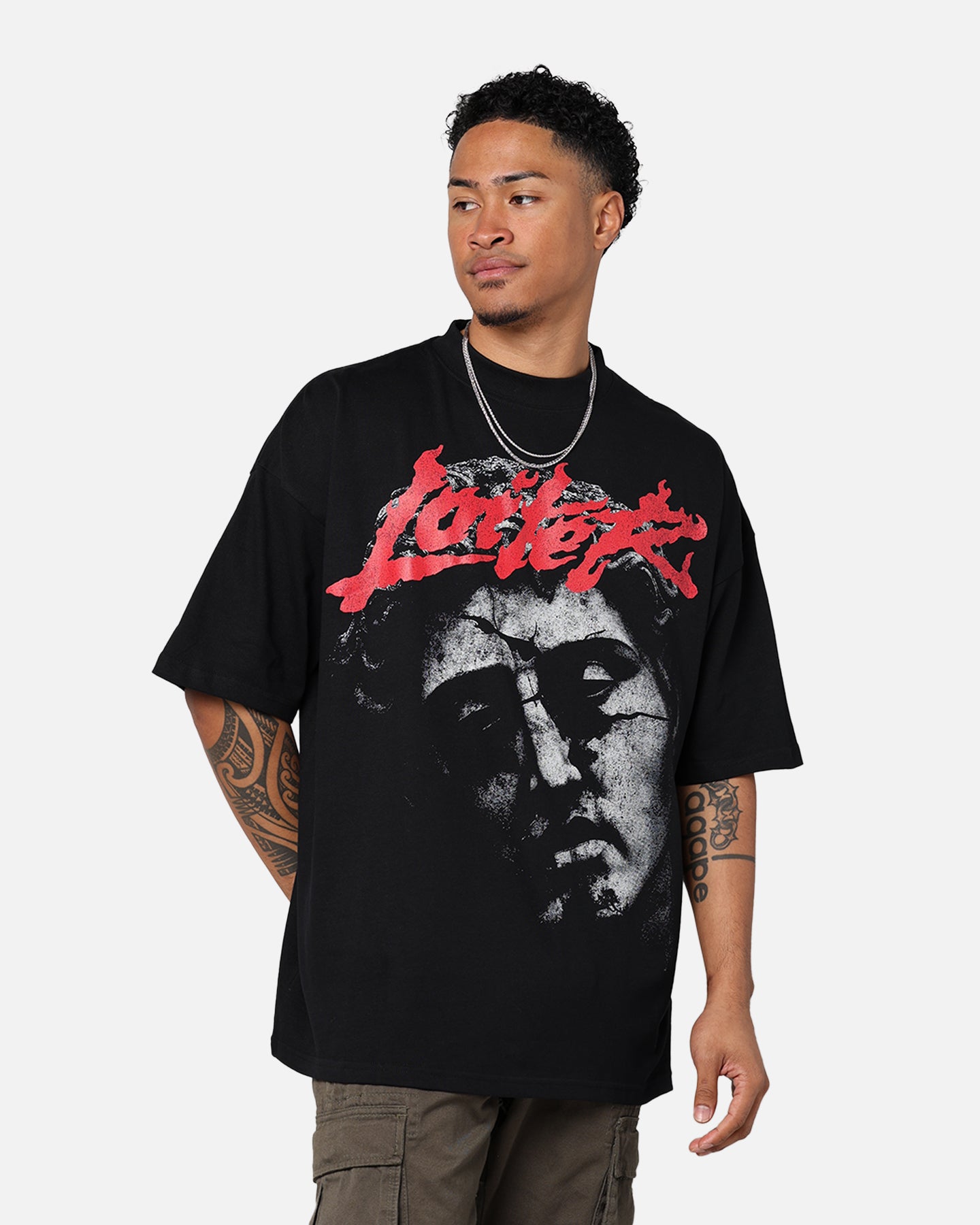 Loiter Search And Destroy Oversized T-Shirt Black | Culture Kings US