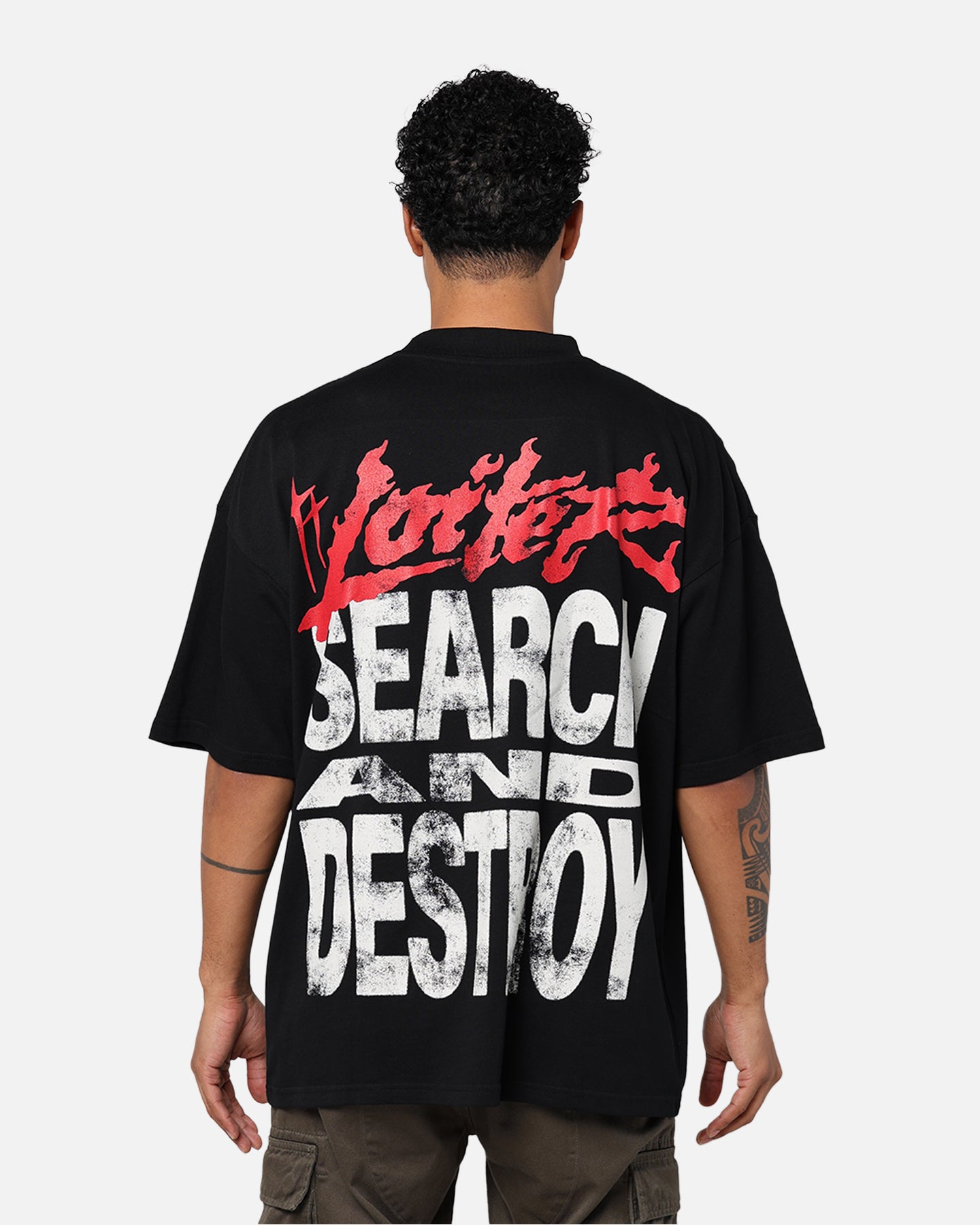 Loiter Search And Destroy Oversized T-Shirt Black | Culture Kings US