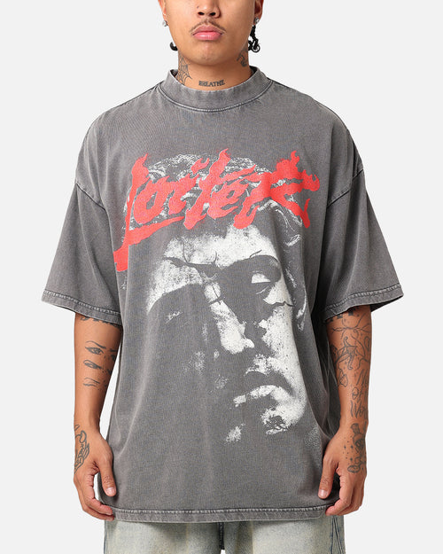 Loiter Search And Destroy Oversized T-Shirt Charcoal Grey