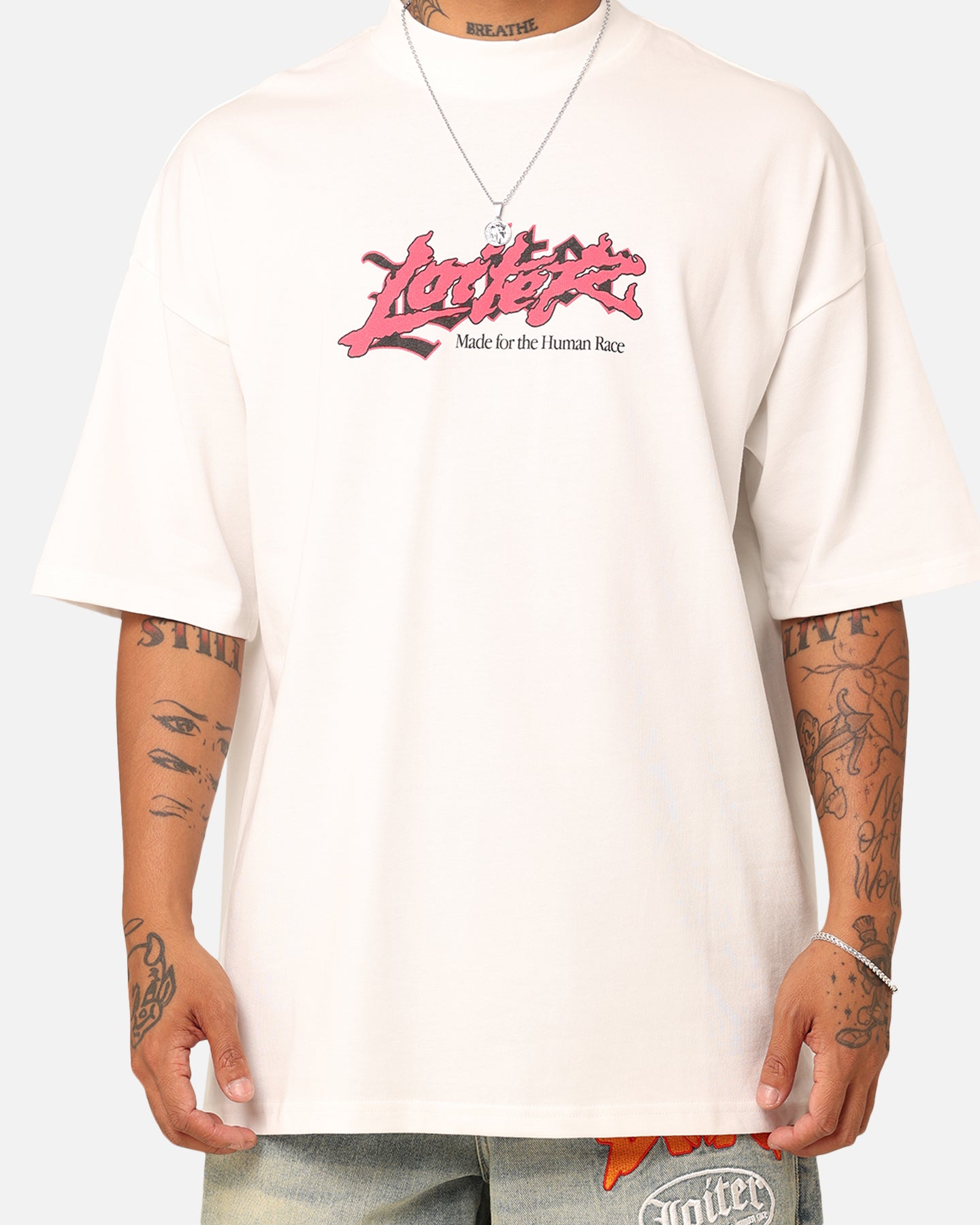 Loiter Sketchbook Oversized T-Shirt Off White | Culture Kings US