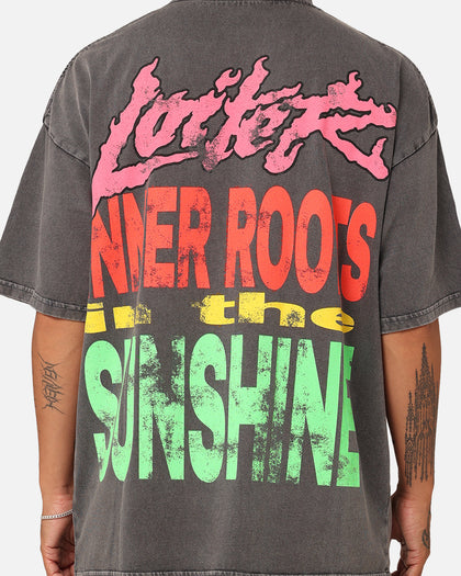 Loiter Summer Roots Oversized T-Shirt Charcoal Grey