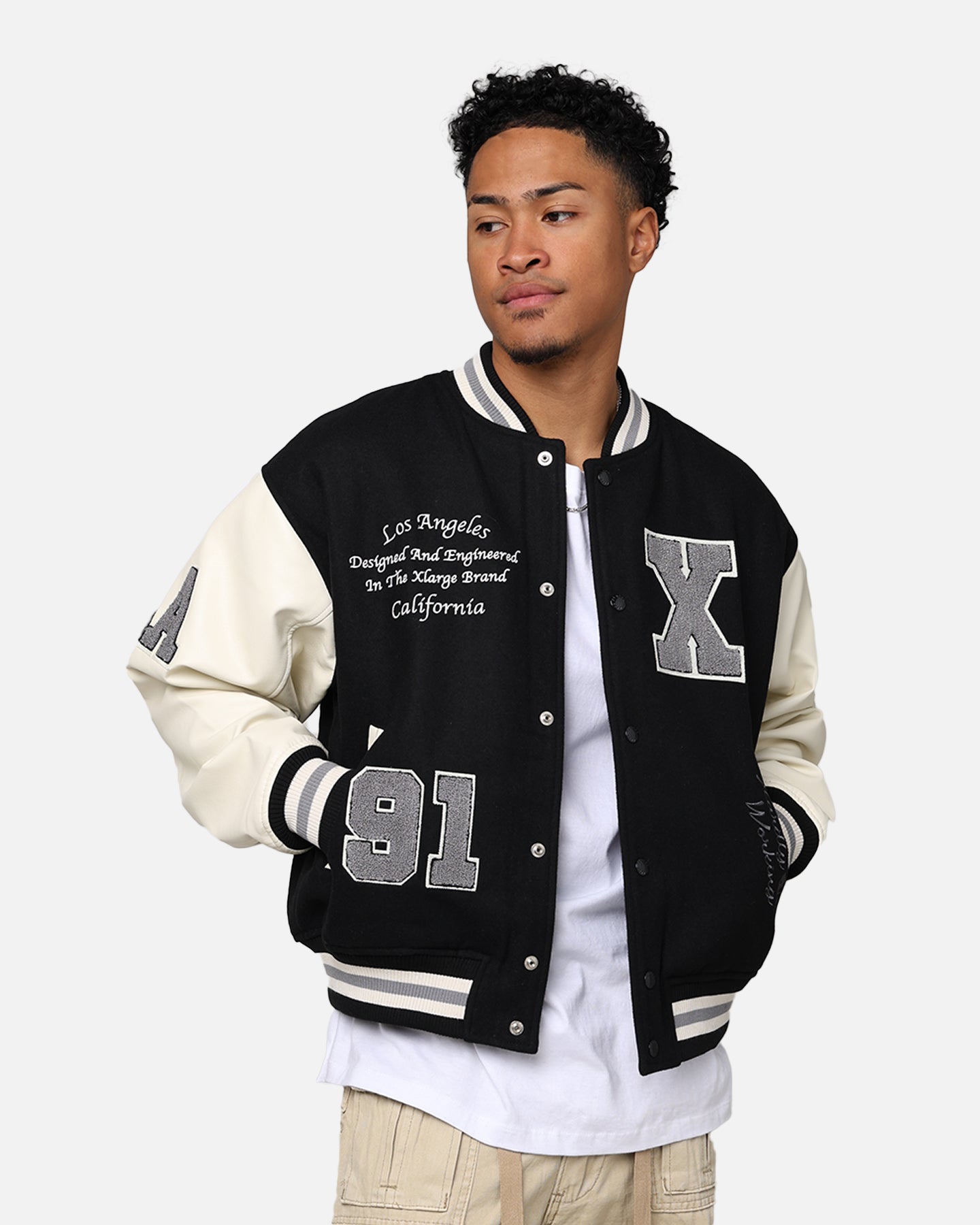 X-Large OG Logo Varsity Jacket Black | Culture Kings US