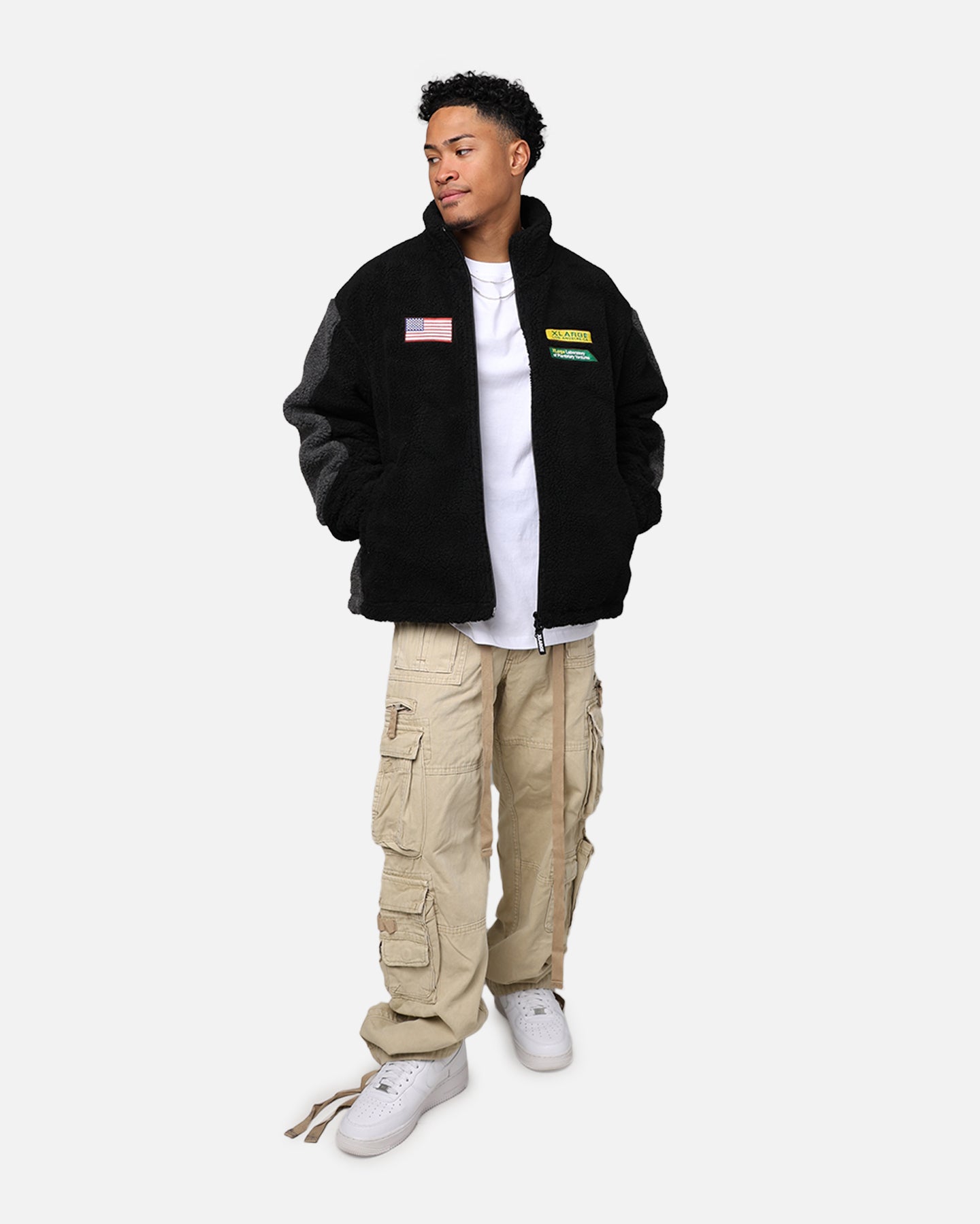 新品　BRIEFING WOOL BOA BLOUSON ブラックL X-Large Panelled Boa Fleece Jacket Black | Culture Kings US