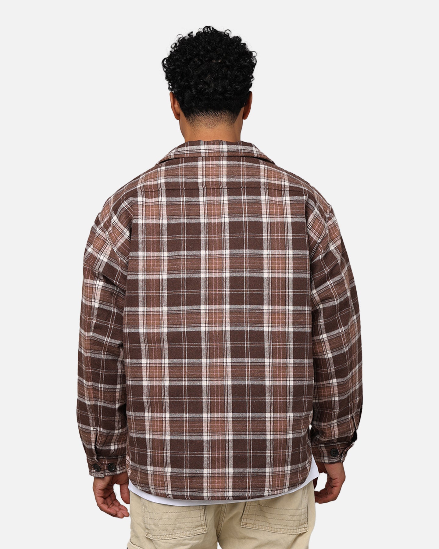 X-Large Quilted Flannel Shirt Brown | Culture Kings US