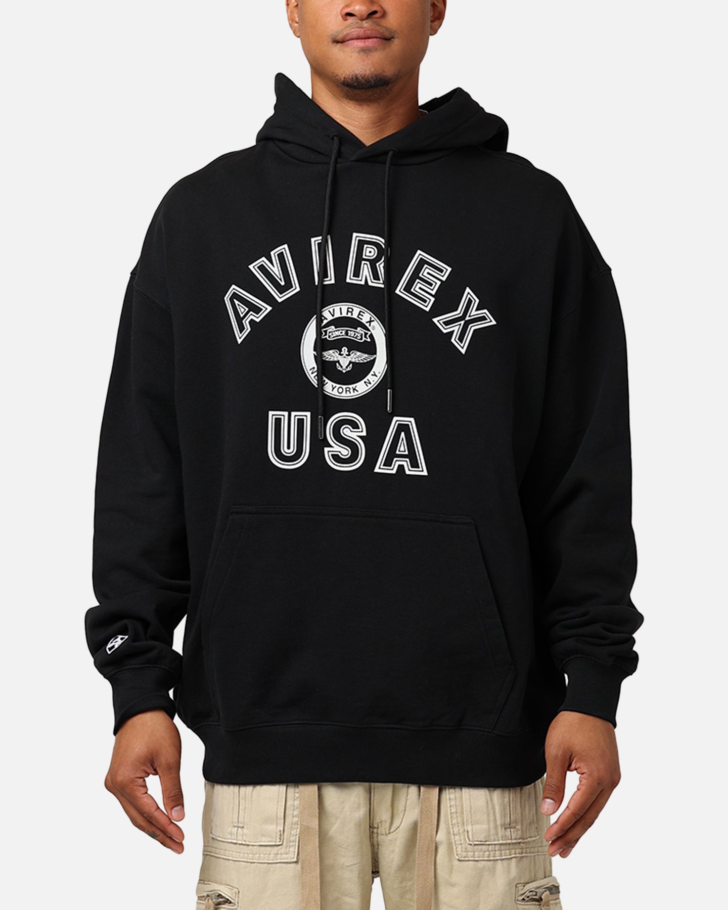 AVIREX ブラック パーカー USA Avirex Stadium Hoodie Black | Culture Kings US