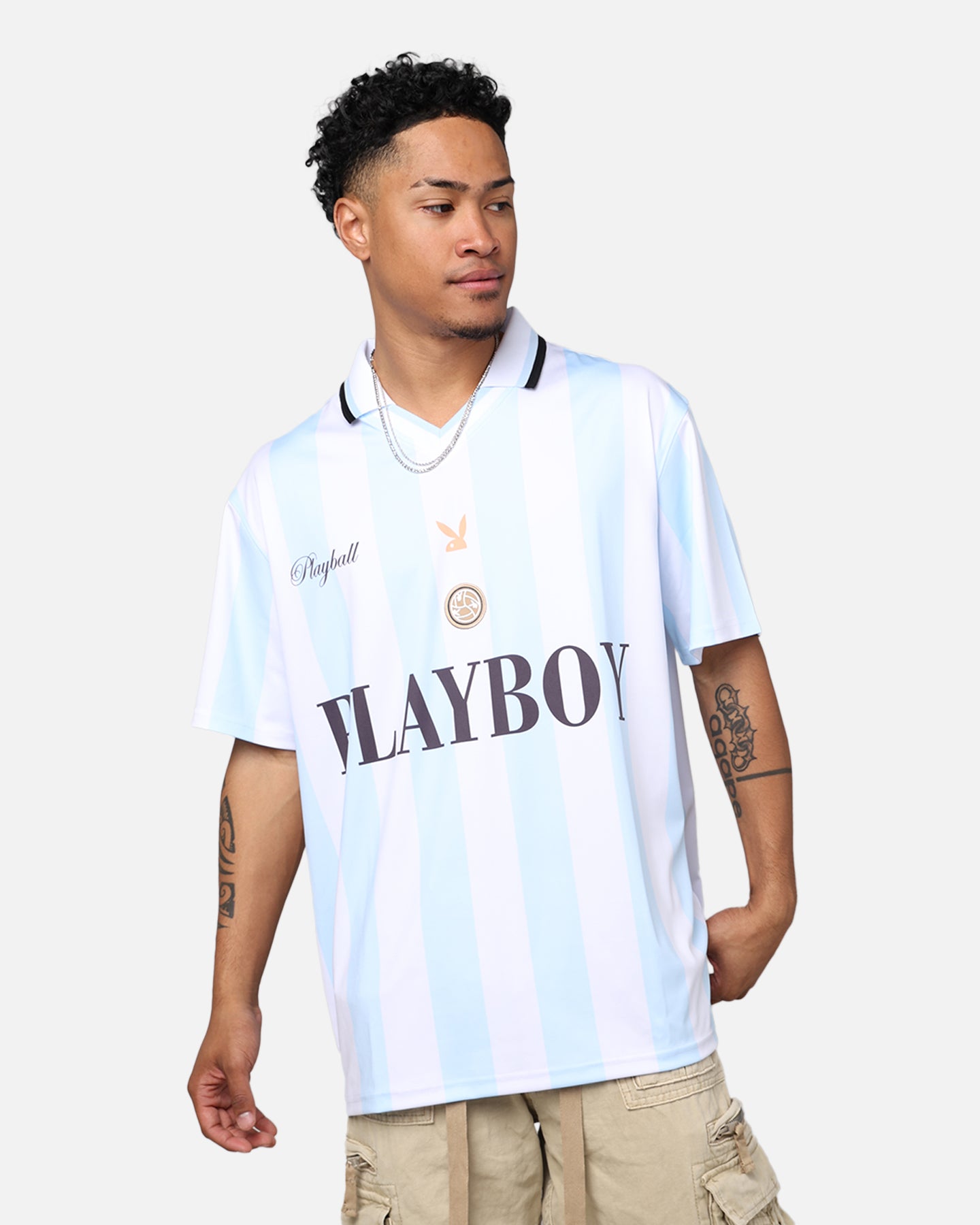 Playboy By Culture Kings Bunny Soccer Jersey Blue/White | Culture