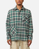 Raised By Wolves Plaid Flannel Shirt Eucalyptus