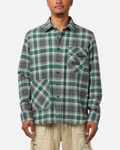 Raised By Wolves Plaid Flannel Shirt Eucalyptus | Culture Kings US