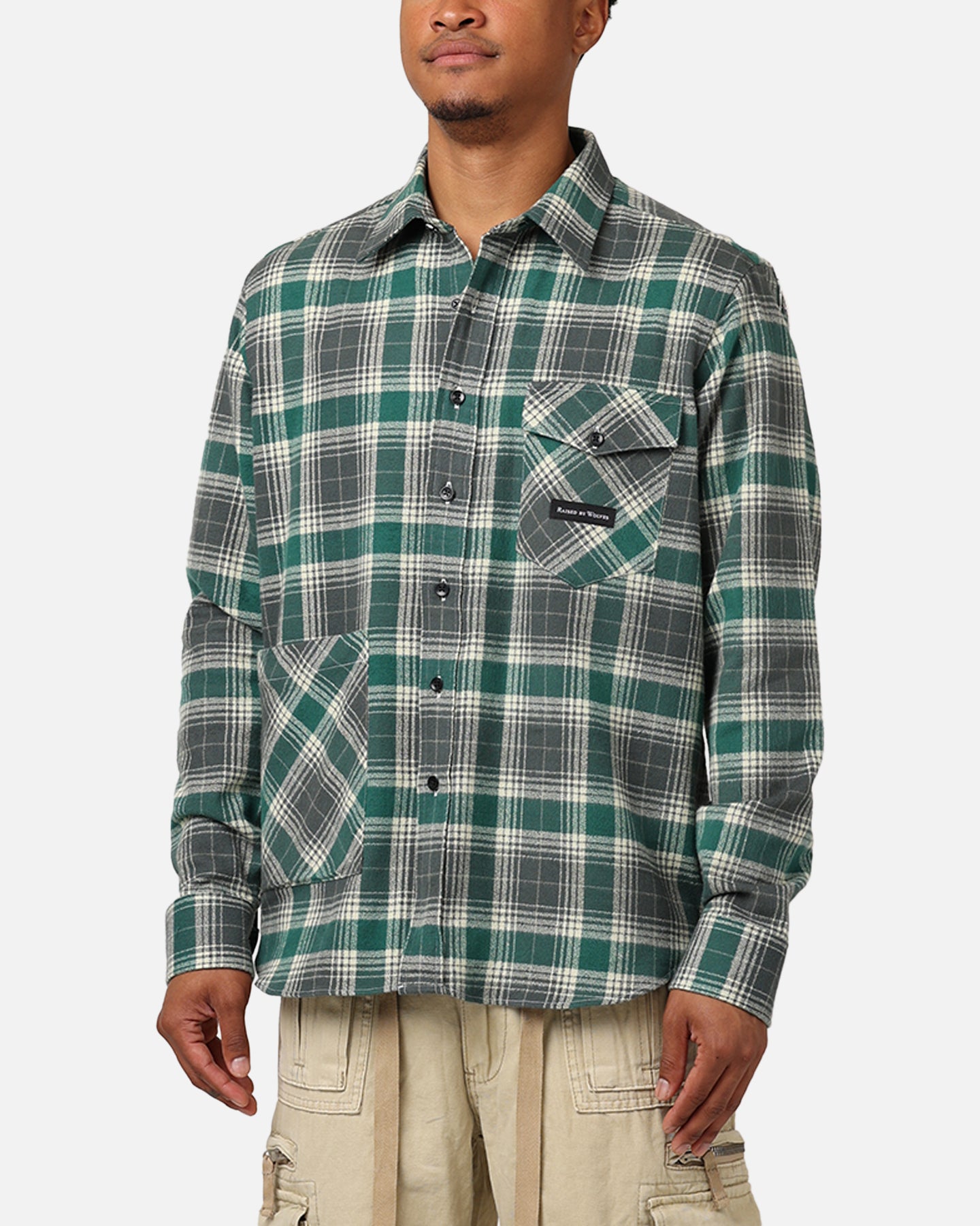 Raised By Wolves Plaid Flannel Shirt Eucalyptus | Culture Kings US