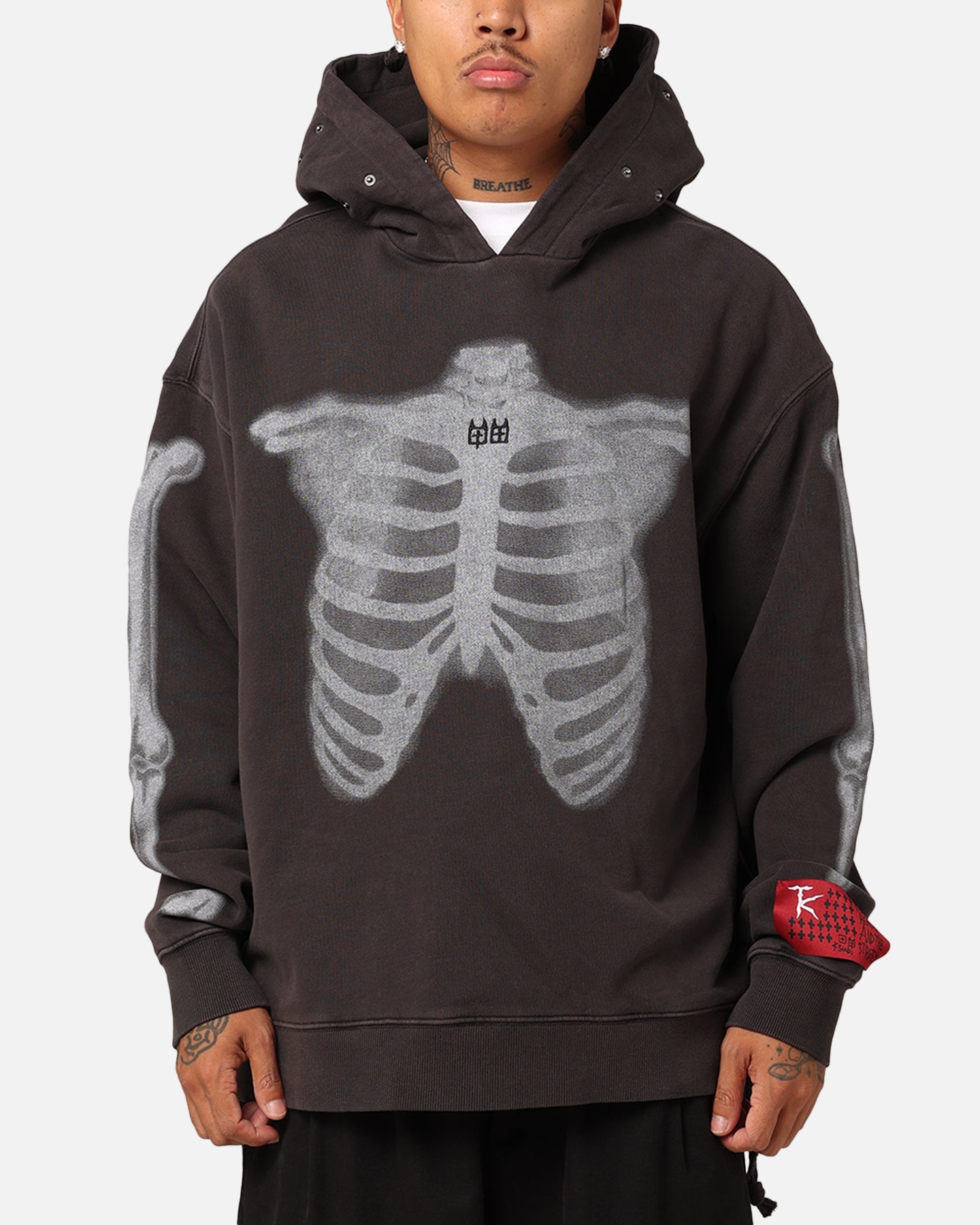 ブ*ン様 【確実正規品】ksubi Trippie Redd W31 Ksubi X Trippie Redd Skeleton Biggie Hoodie Faded Black | Culture
