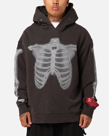 Ksubi X Trippie Redd Skeleton Biggie Hoodie Faded Black