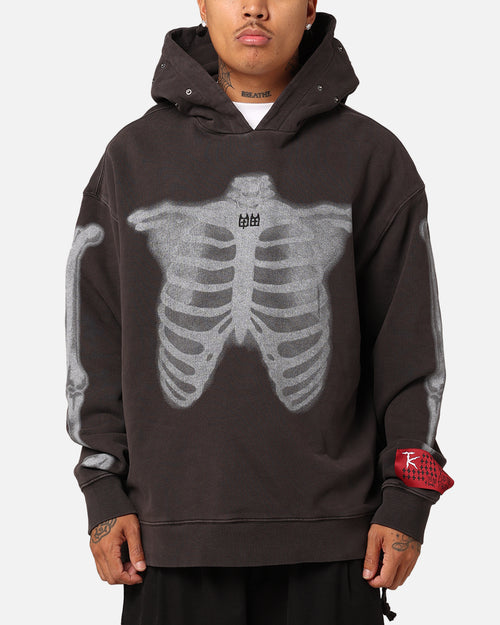 Ksubi X Trippie Redd Skeleton Biggie Hoodie Faded Black