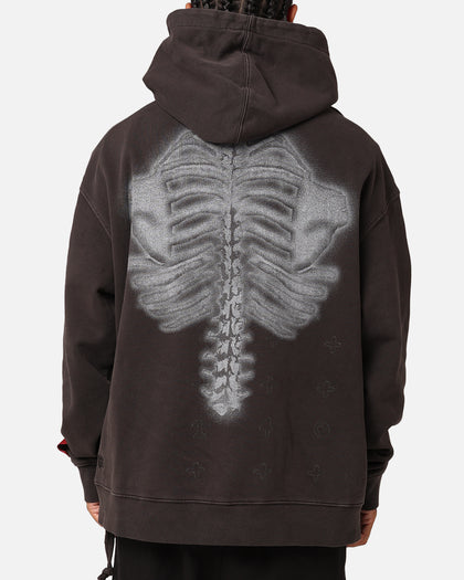 Ksubi X Trippie Redd Skeleton Biggie Hoodie Faded Black
