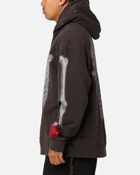 Ksubi X Trippie Redd Skeleton Biggie Hoodie Faded Black