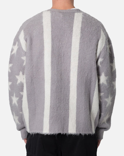 MNML Mohair Cardigan Sweater Grey