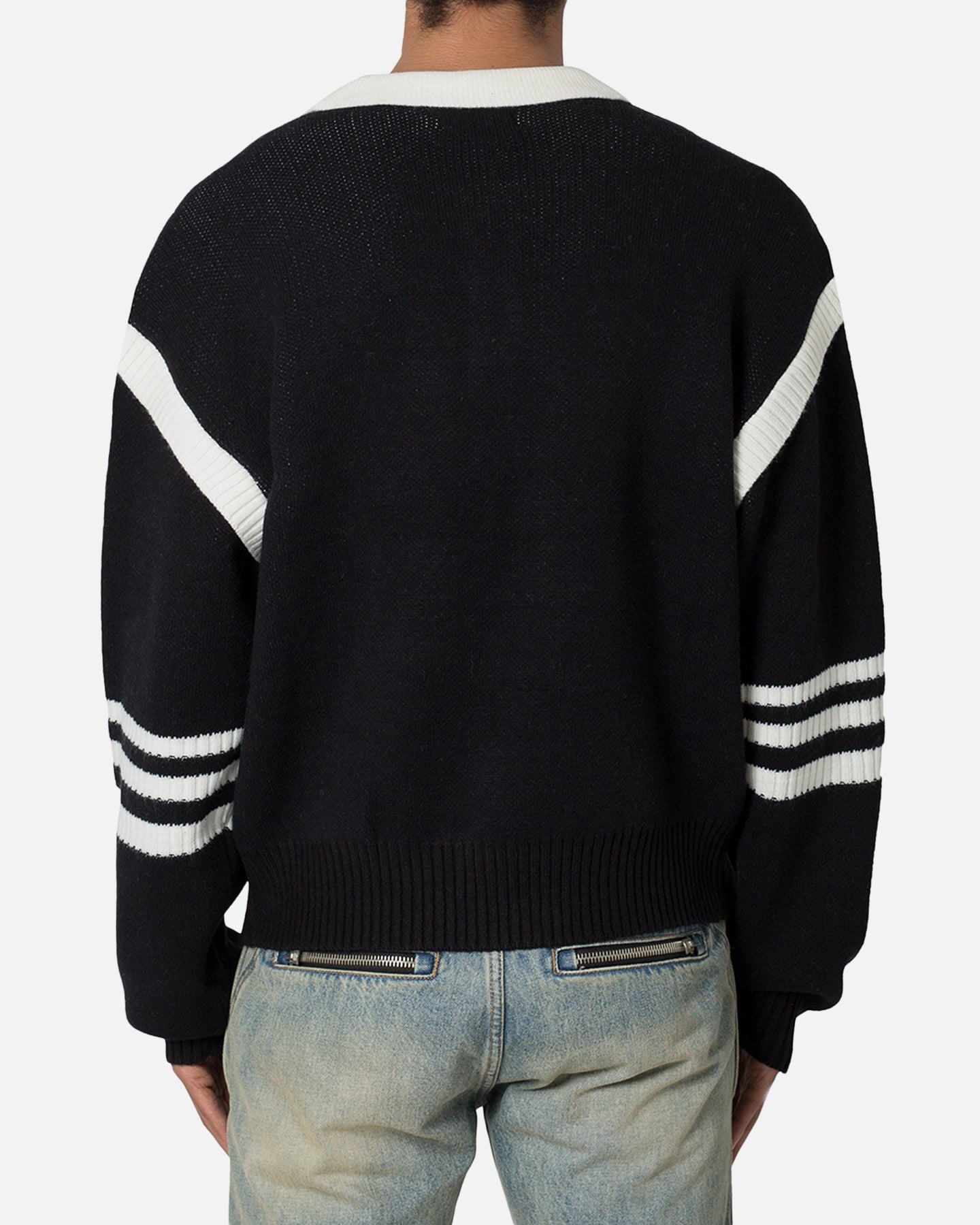 MNML Polo Knit Sweater Black/White | Culture Kings US